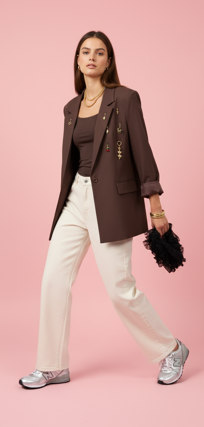 damen blazer vollton | büroalltag | braun & creme bis xl