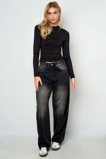 Damen Langarmshirt Strick Nylon | Nylon | Mehrfarbig