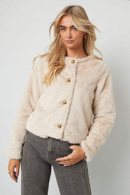 Damen Jacke Vollton Herbst | Polyester | Brauntöne