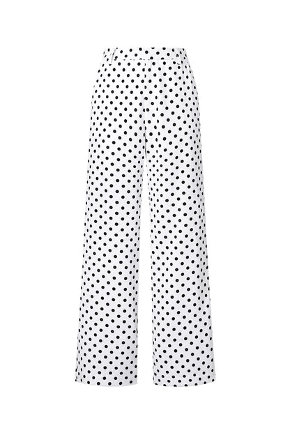 Damen Hose Punkte Muster | Polyester | Mehrfarbig