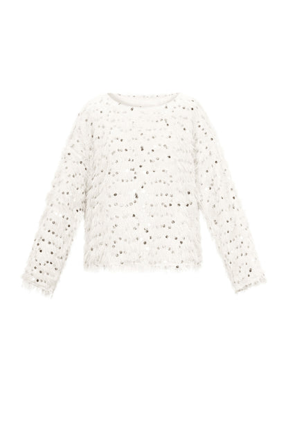 Damen Langarmshirt Pailletten | Polyester | Mehrfarbig