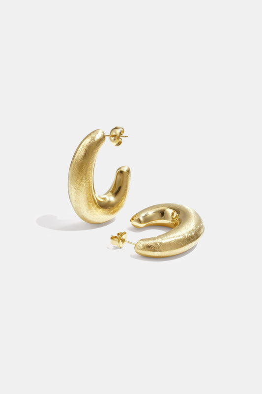 Damen Creolen Kreis Alltag | 304S-Edelstahl | Goldfarbe & Silberfarbe