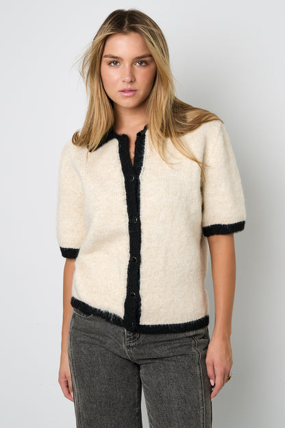 Damen Strickjacke Farbkontrast | Polyester | Mehrfarbig