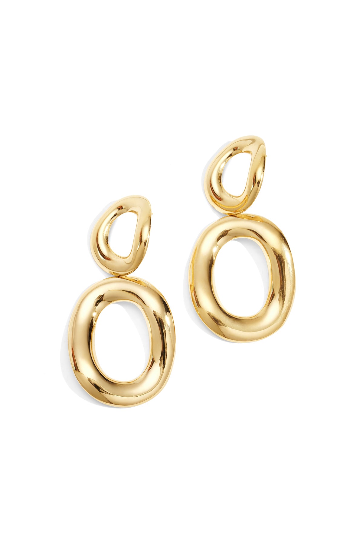Damen Tropfenohrringe Kreis | Edelstahl | Gold & Silber