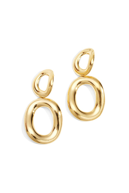 Damen Tropfenohrringe Kreis | Edelstahl | Gold & Silber