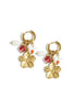Damen Tropfenohrringe Blume | Edelstahl | Goldfarbe
