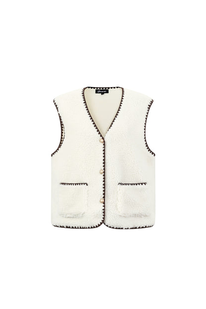 Damen Weste Farbkontrast | Polyester | Mehrfarbig