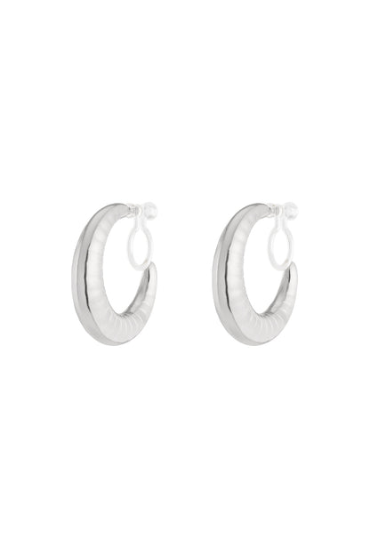 Damen Ohrclips Creole Organisch 14K | Edelstahl vergoldet | Gold & Silber