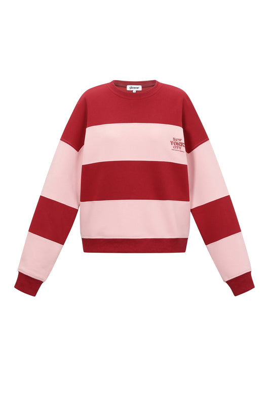 Damen Pullover Streifen Strick | Baumwolle | Mehrfarbig