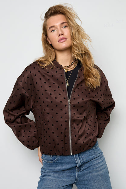 Damen Jacke Gepunktet | Polyester | Mehrfarbig