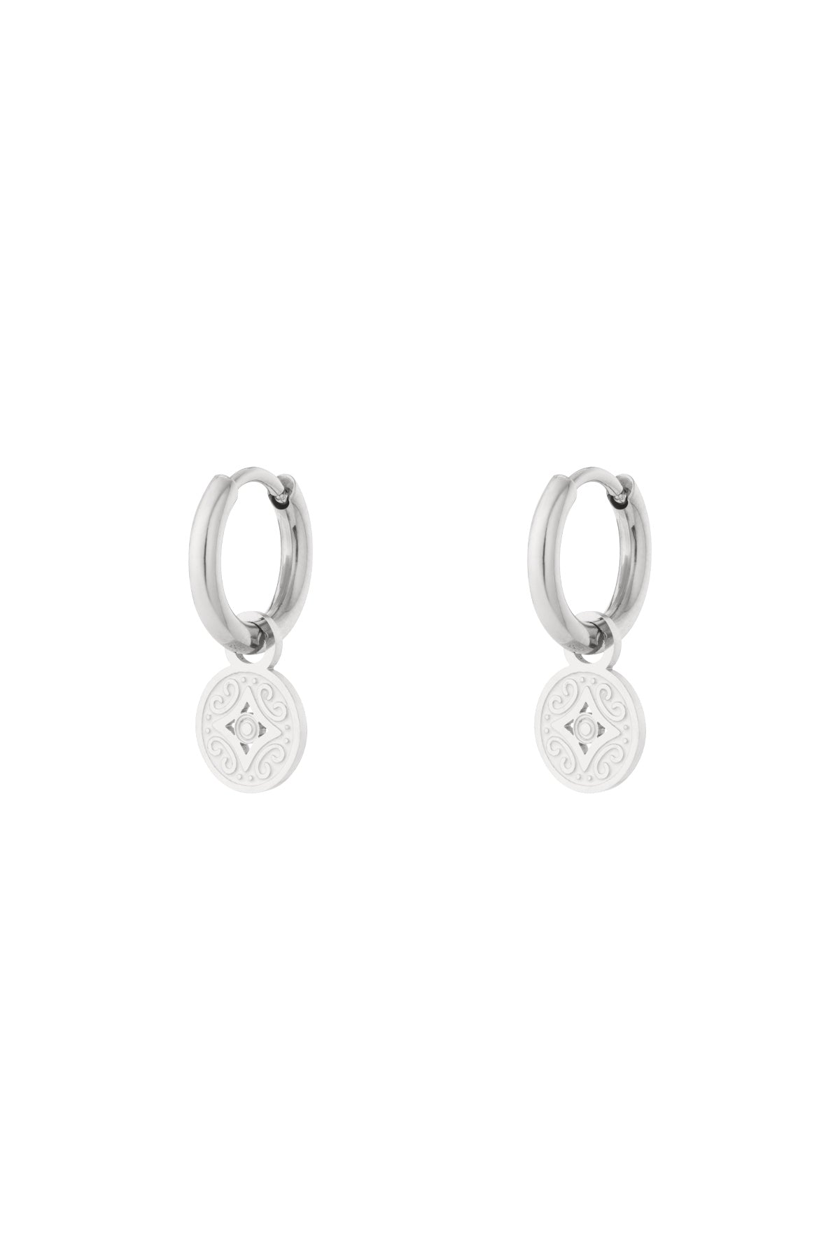 damen muenzohrringe organisch | edelstahl | gold & silber