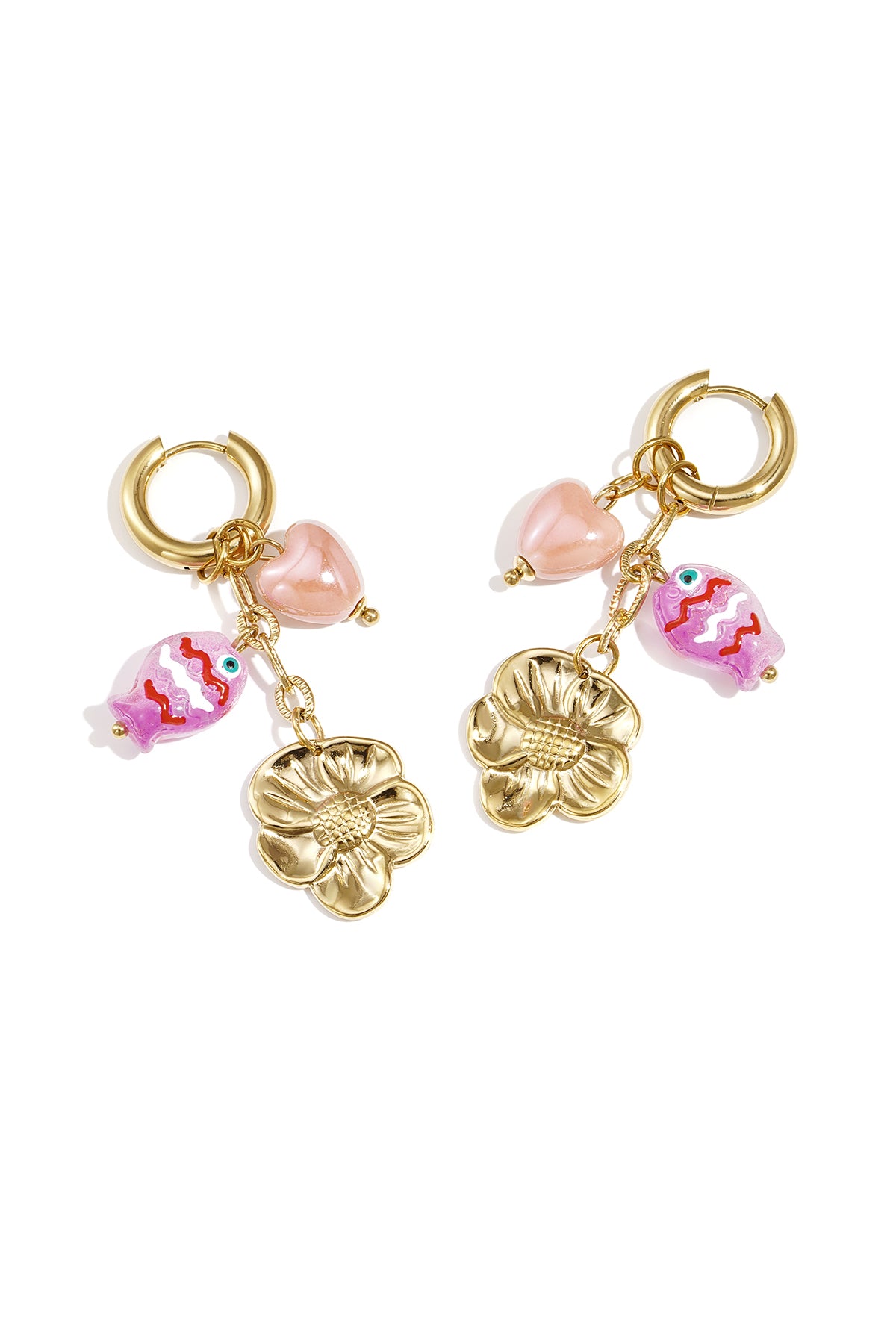 Damen Ohrhänger Romantisch | Edelstahl | Goldfarbe