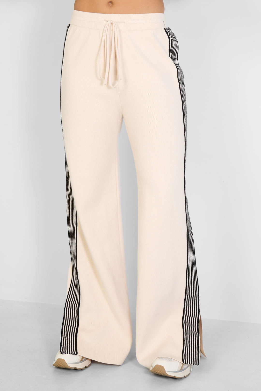 damen strickhose streifen | baumwollstrick | mehrfarbig
