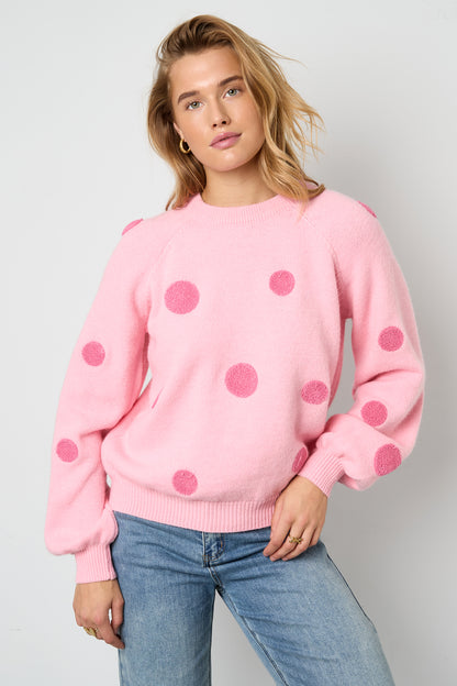 Damen Pullover Gepunktet Luxus | Polyester | Mehrfarbig