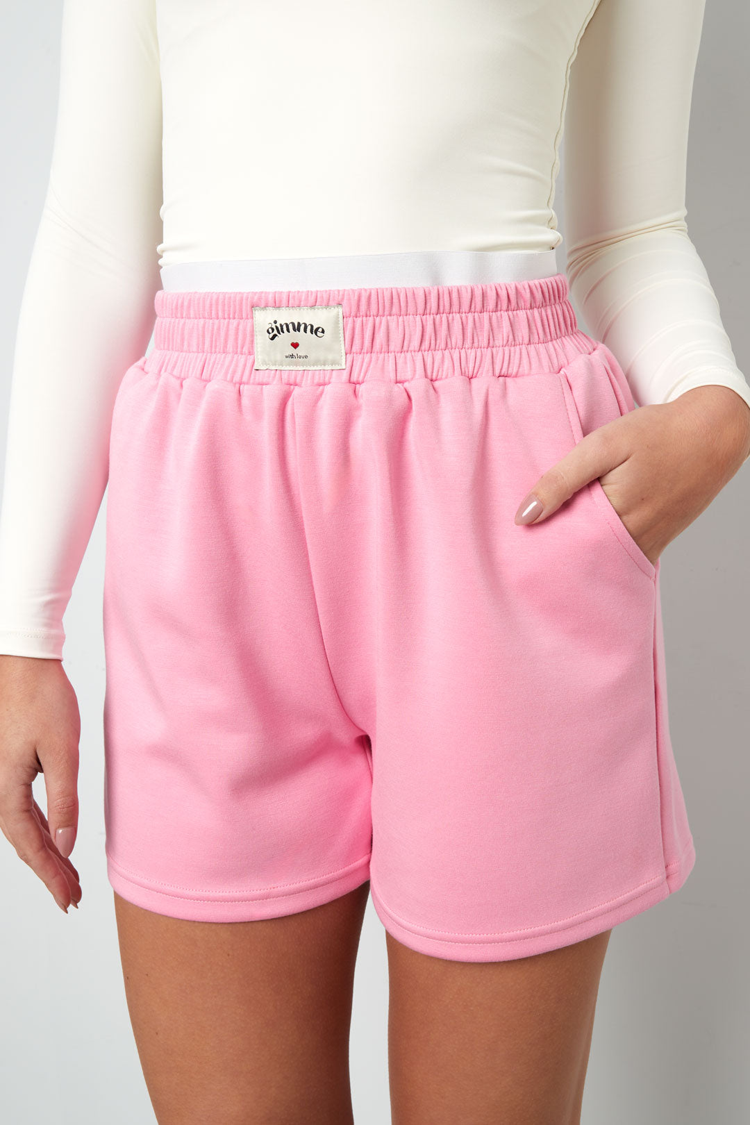 damen shorts gestrickt elegant | polyester | dunkelbraun