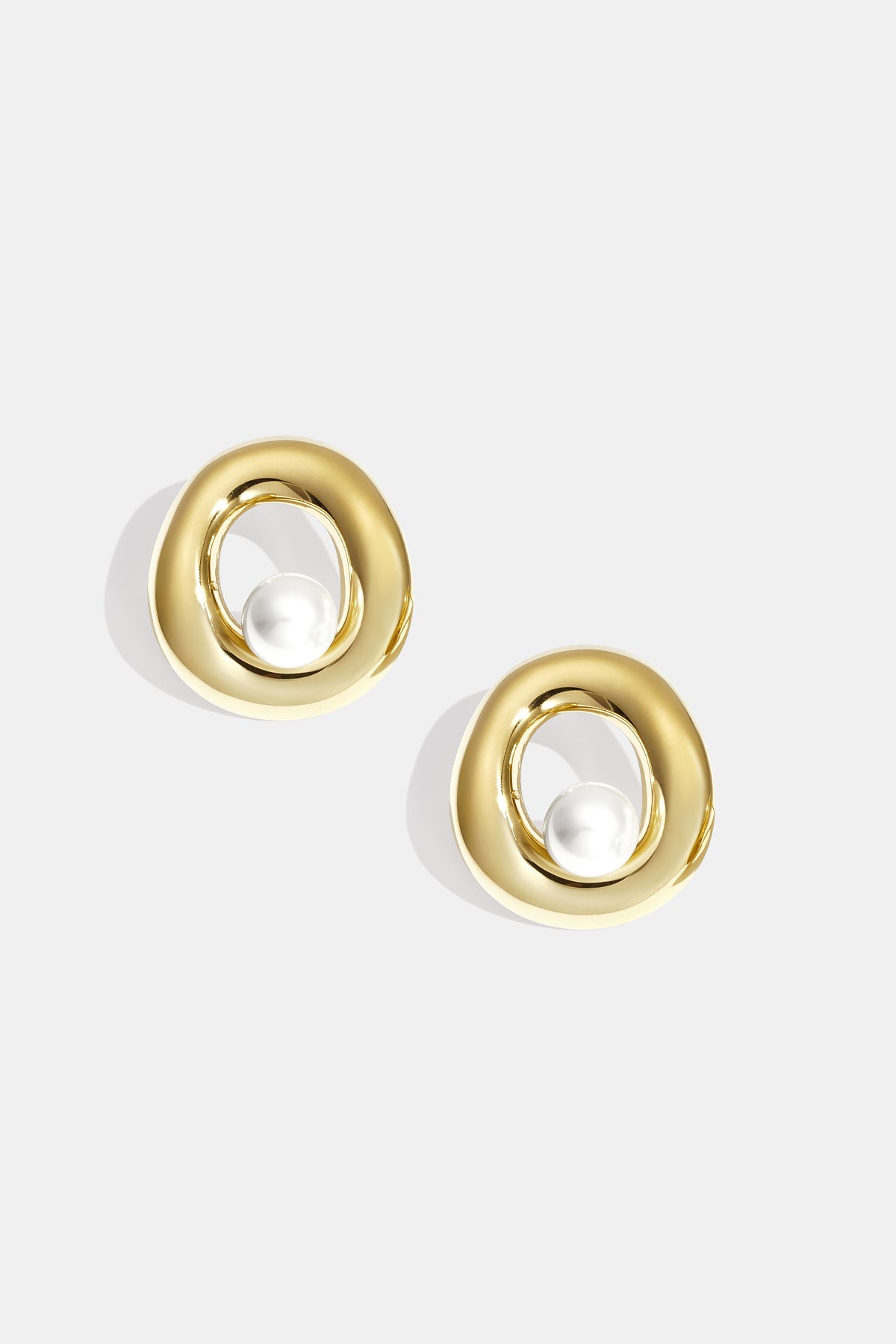 Damen Ohrstecker Rund Schlicht | Edelstahl | Goldfarbe & Silberfarbe
