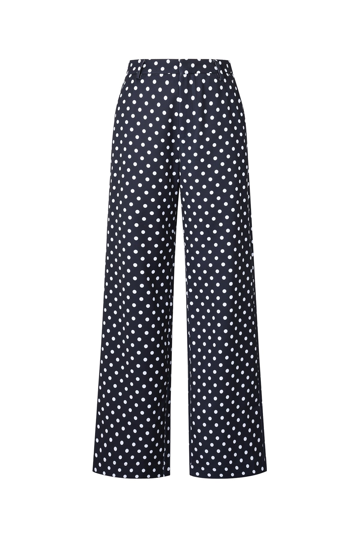 damen hose punkte muster | polyester | mehrfarbig