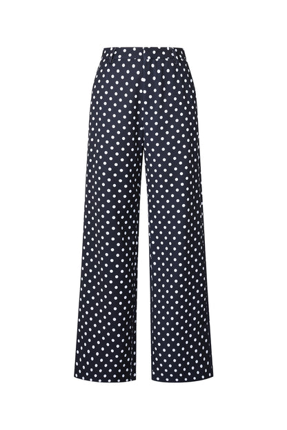 Damen Hose Punkte Muster | Polyester | Mehrfarbig