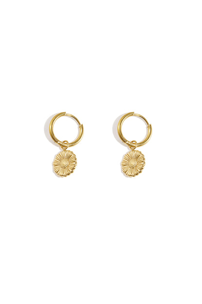 Damen Ohrringe Flora Charme Blume | Edelstahl | Gold & Silber