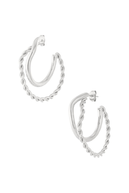 Damen Creolen Geflochten | Edelstahl | Gold & Silber