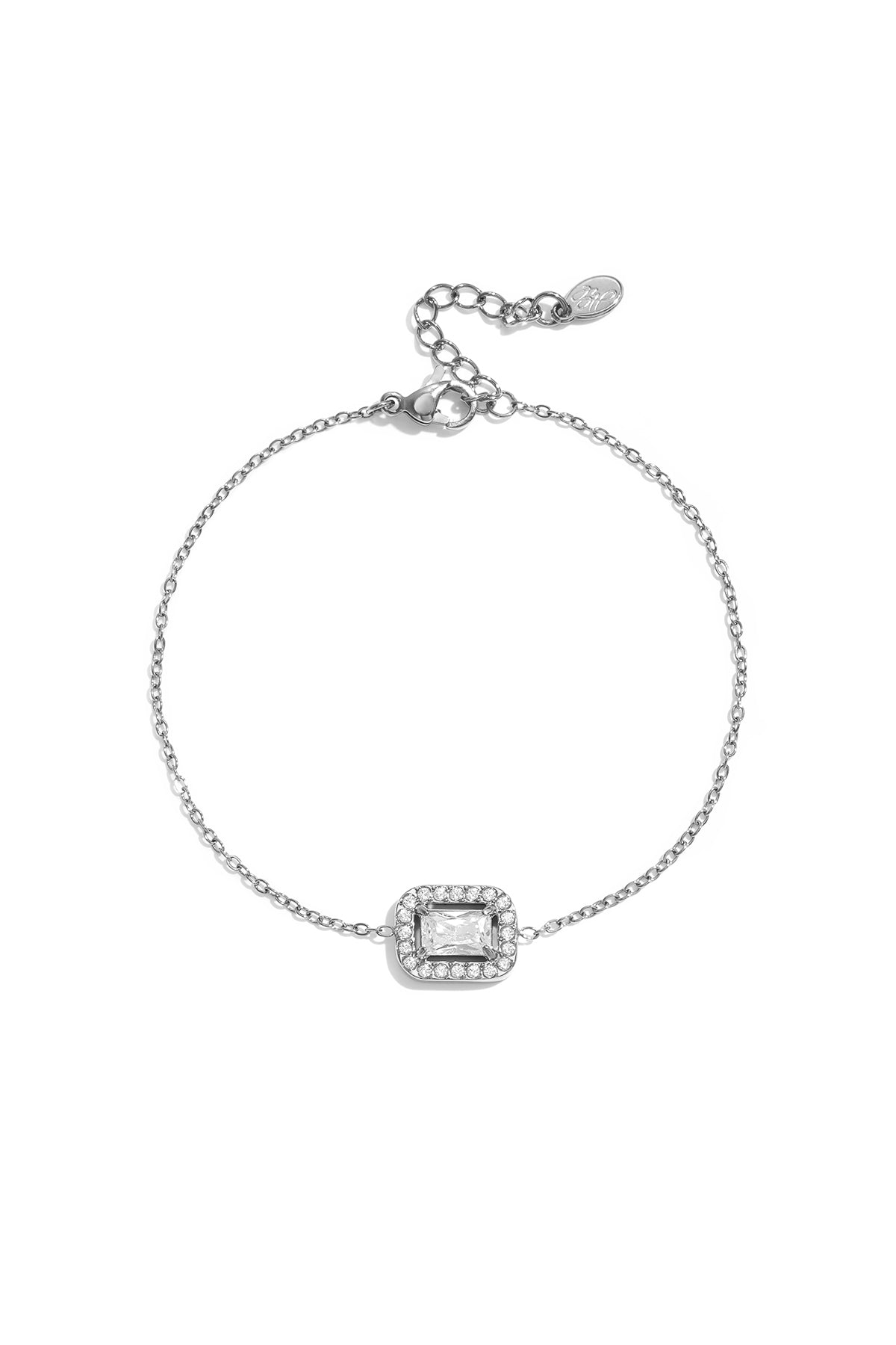 Edelstahl-Charm-Armbänder, rechteckig, schlicht, Serie „Damenschmuck“