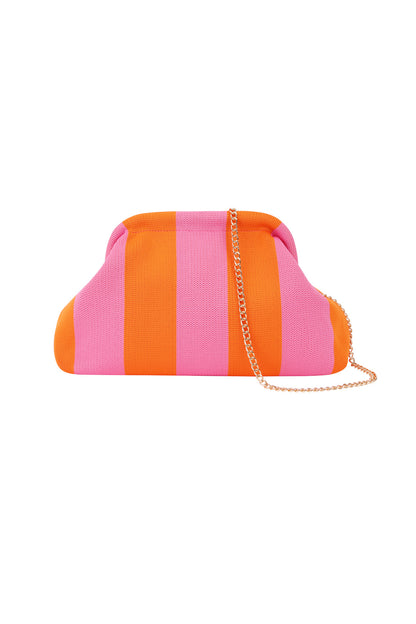 Strandclutch Baumwolle Streifen | Sommer-Clutch Damen