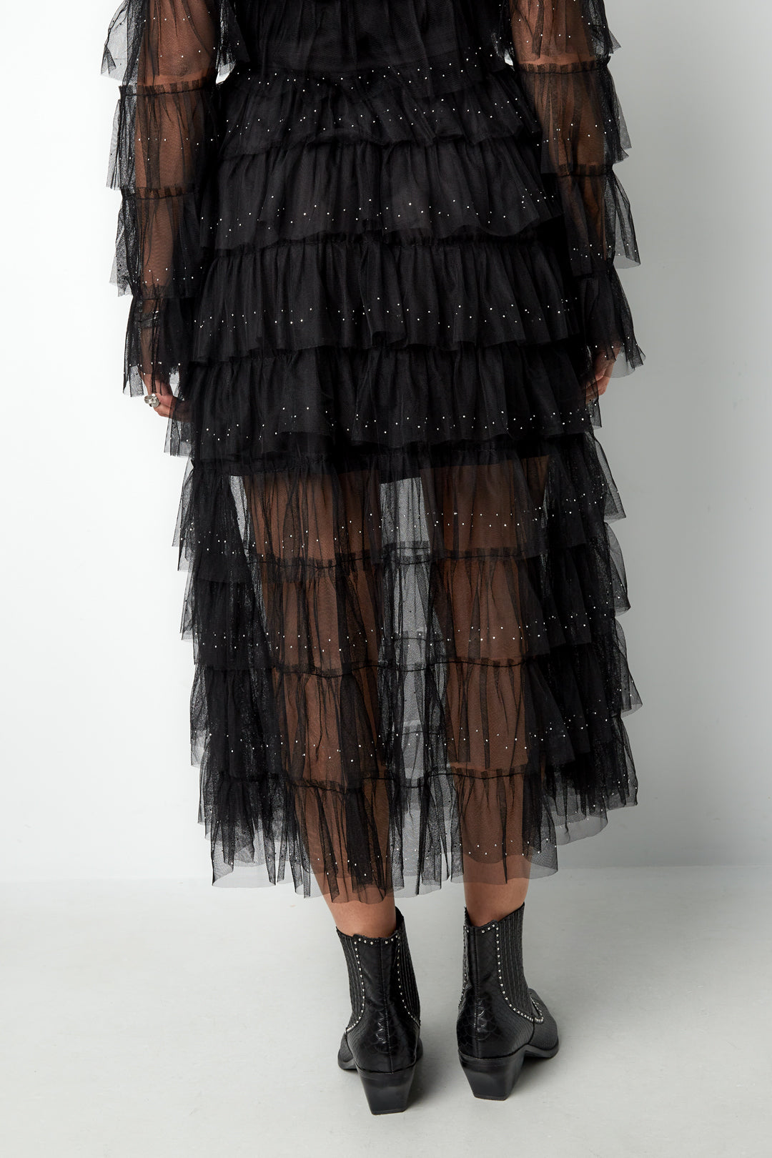 Damen Tüllrock Elegant | Polyester | Schwarz