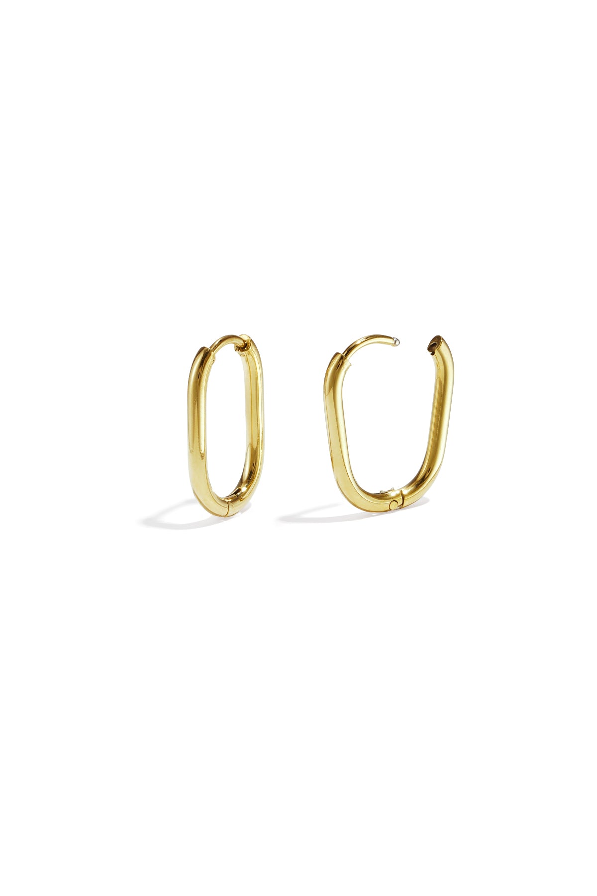 Damen Creolen Oval | Edelstahl | Gold & Silber