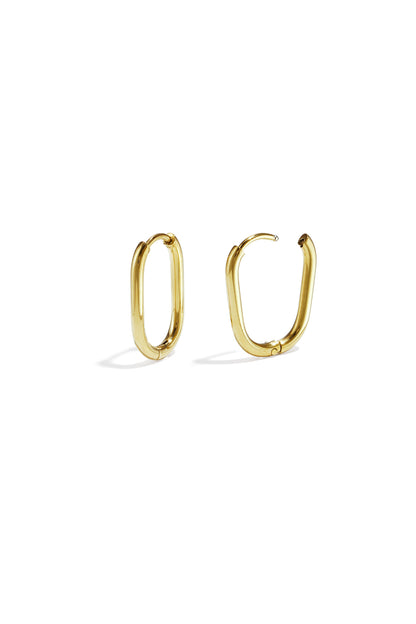 Damen Creolen Oval | Edelstahl | Gold & Silber