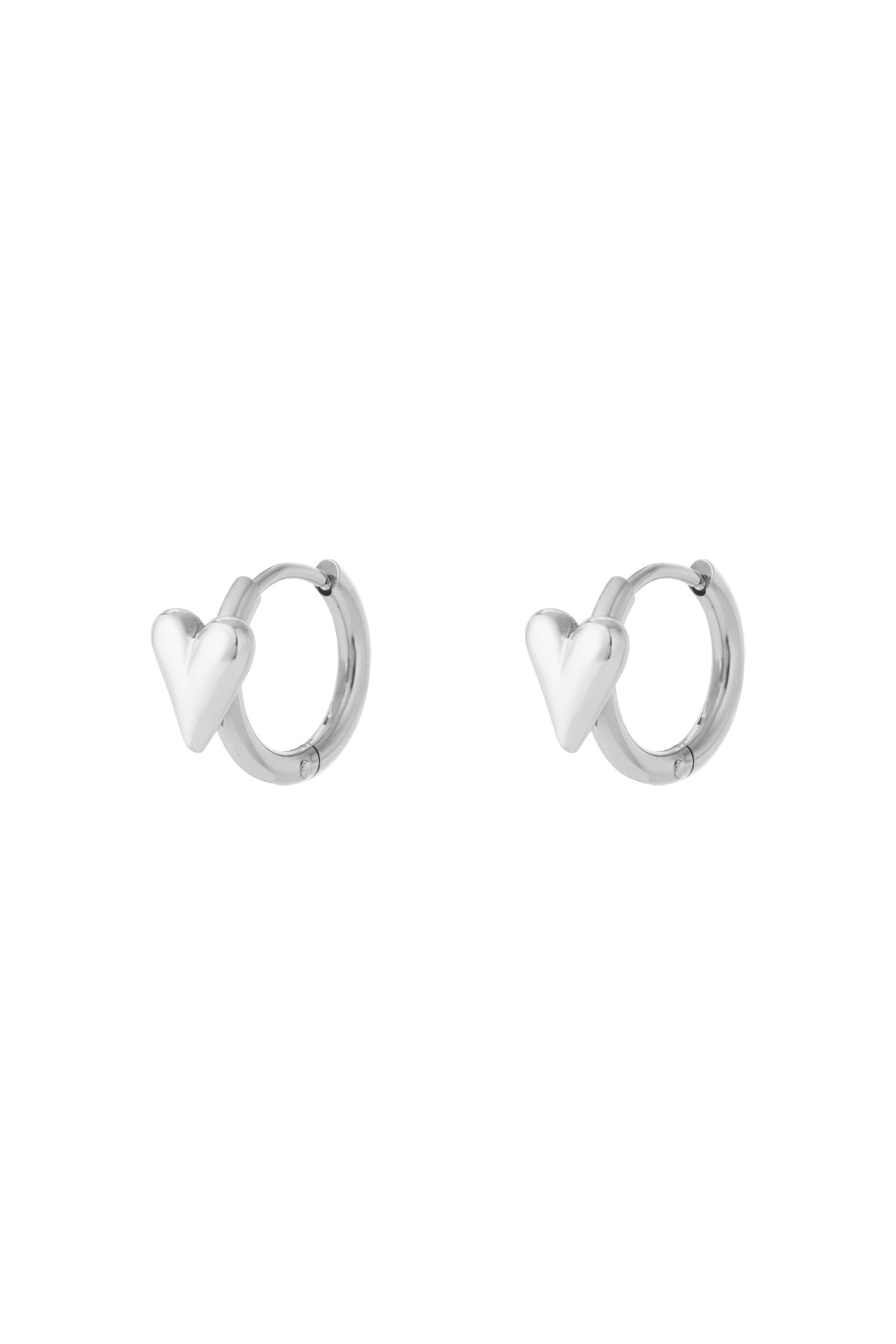 Damen Creolen Mini Herz | Edelstahl | Gold & Silber