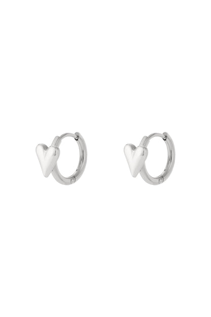 Damen Creolen Mini Herz | Edelstahl | Gold & Silber