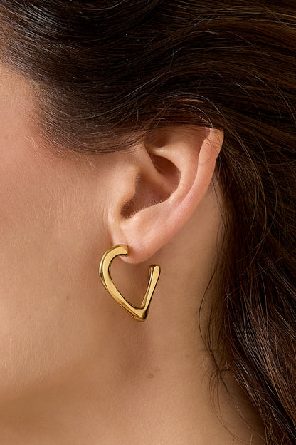 Damen Creolen Herz Filigran | Edelstahl | Gold & Silber
