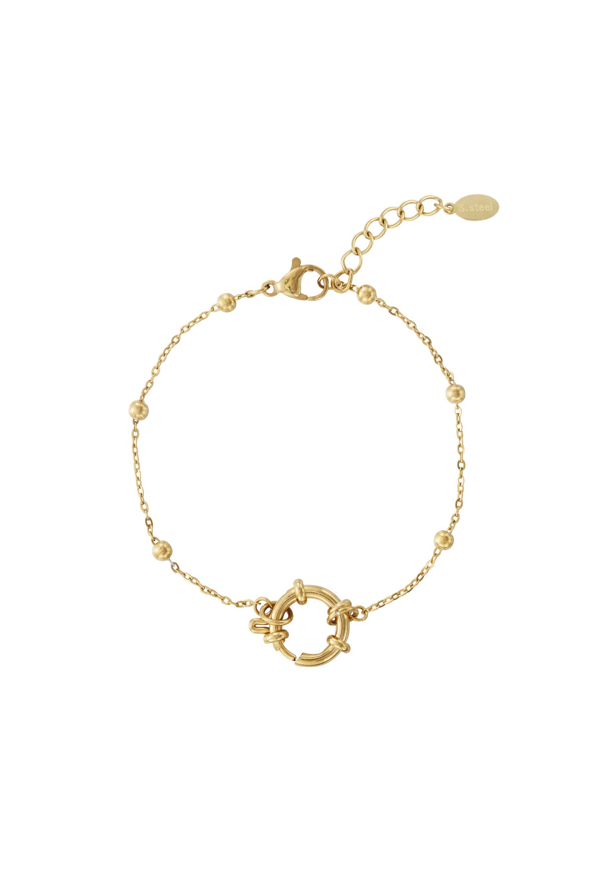 Damen Armband Kette Schlicht | Edelstahl | Goldfarbe