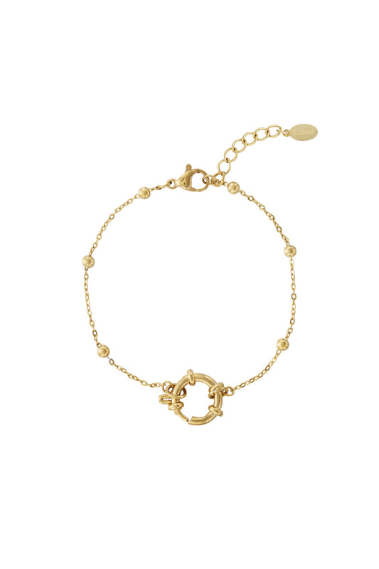 Damen Armband Kette Schlicht | Edelstahl | Goldfarbe