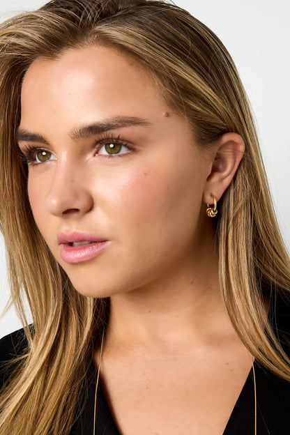 Damen Creolen Perlen | Edelstahl | Silber