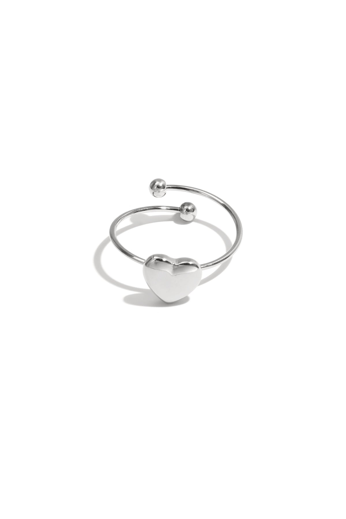 Damen Ring Herz Elegant | Edelstahl | Goldfarbe & Silberfarbe