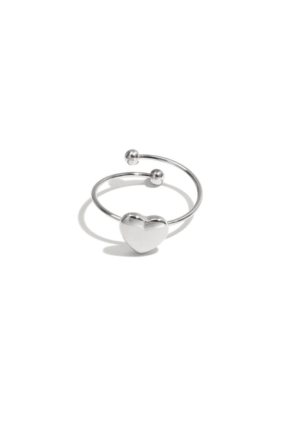 Damen Ring Herz Elegant | Edelstahl | Goldfarbe & Silberfarbe
