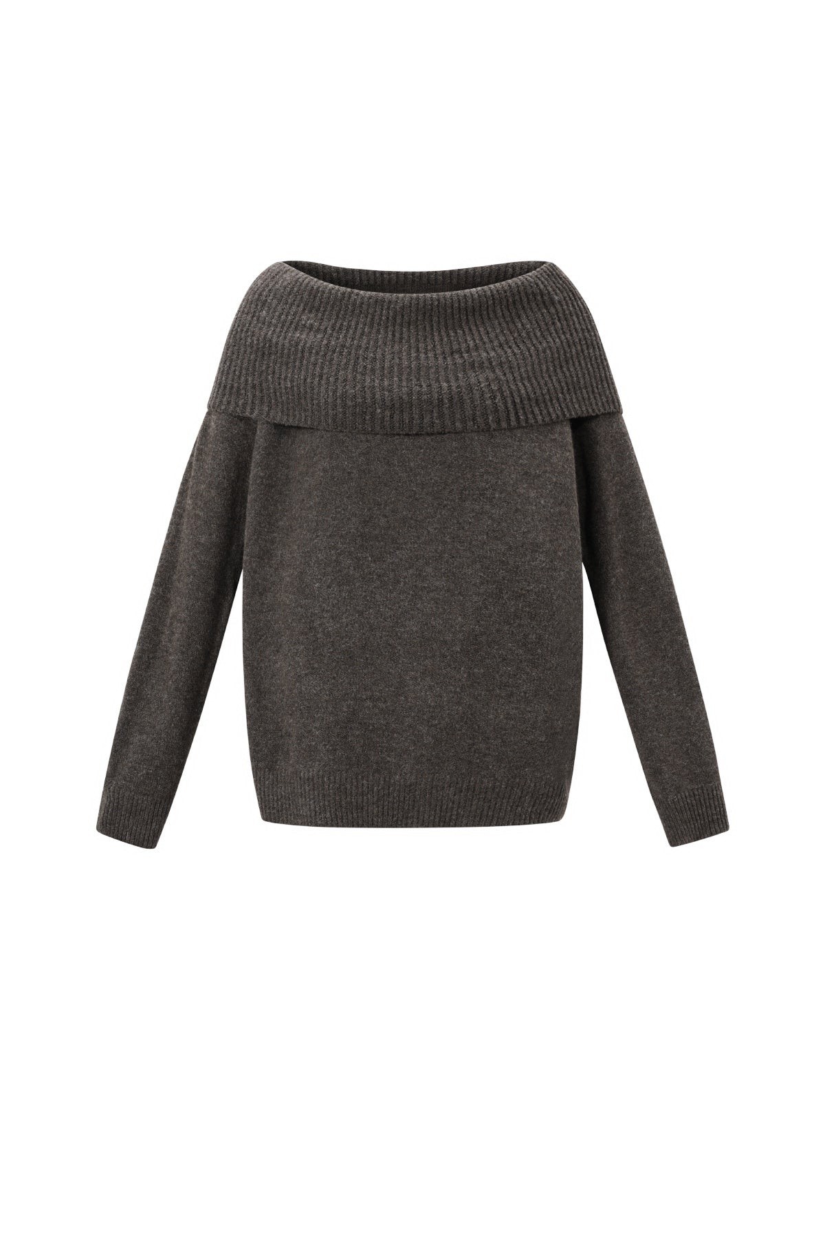 damen pullover off-shoulder einfarbig | polyester | mehrfarbig