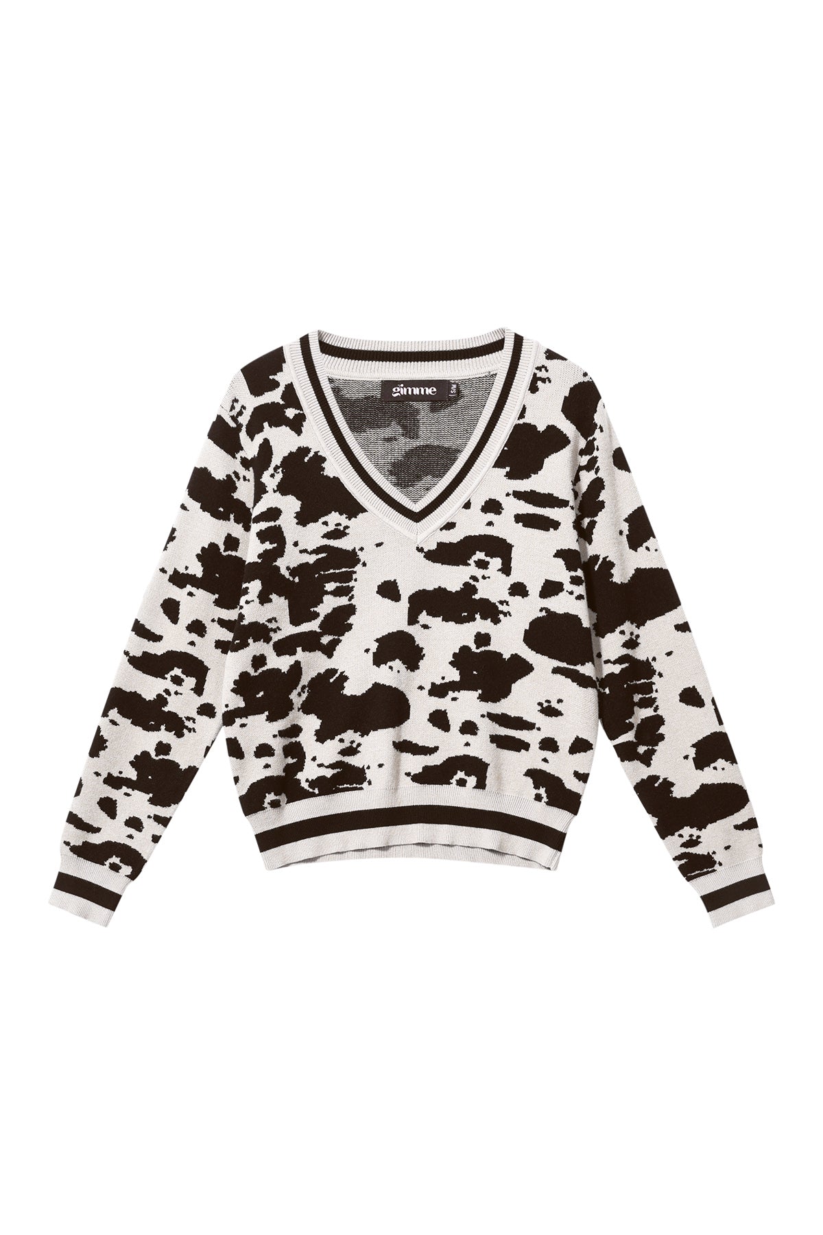 damen pullover leoparden v-ausschnitt | wolle | mehrfarbig
