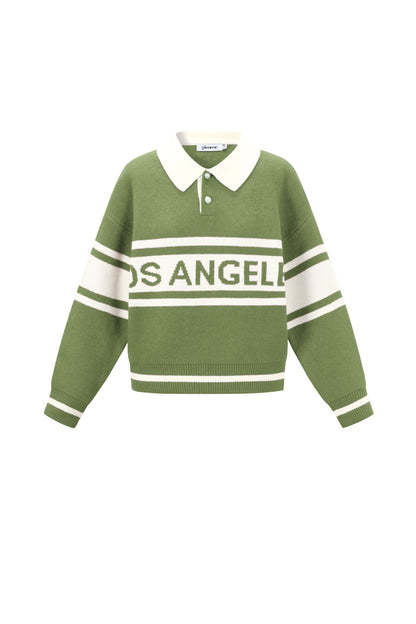 Damen Pullover Sporty Letters | Polyester | Mehrfarbig
