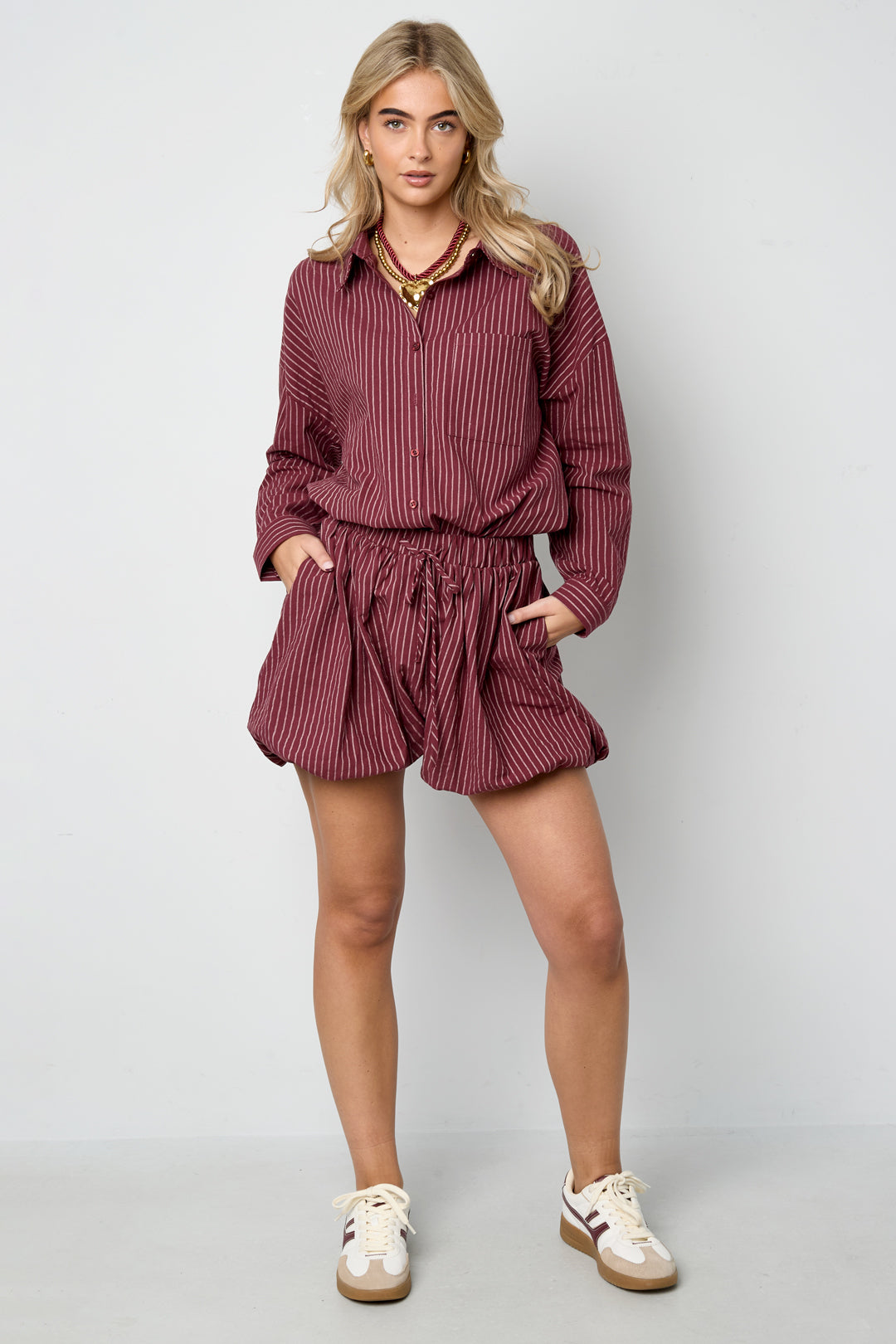 damen shorts streifen | baumwolle | mehrfarbig