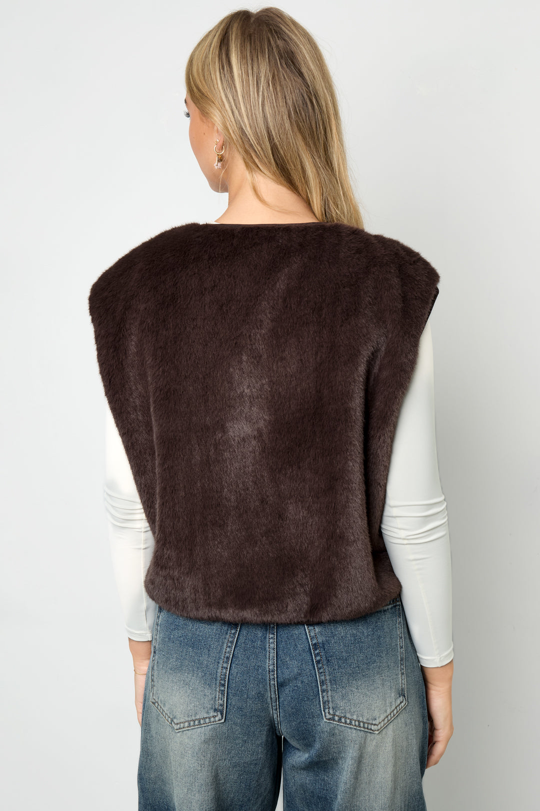Damen Weste Kunstpelz | Polyester | Mehrfarbig