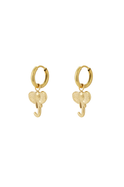 Damen Ohrringe Elefant 14K | Edelstahl vergoldet | Gold & Silber