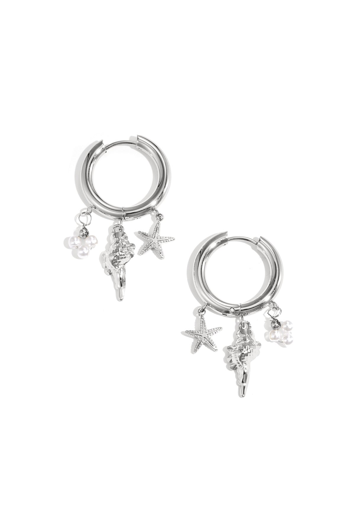damen ohrringe meeresleben marine | edelstahl | gold & silber
