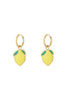 Damen Ohrringe Zitrone Emaille 14K | Edelstahl vergoldet | Goldfarbe