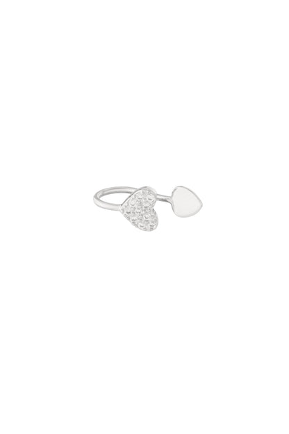 Damen Ear Cuff & Nasenmanschette Herz Zirkon | Kupfer | Goldfarbe & Silberfarbe