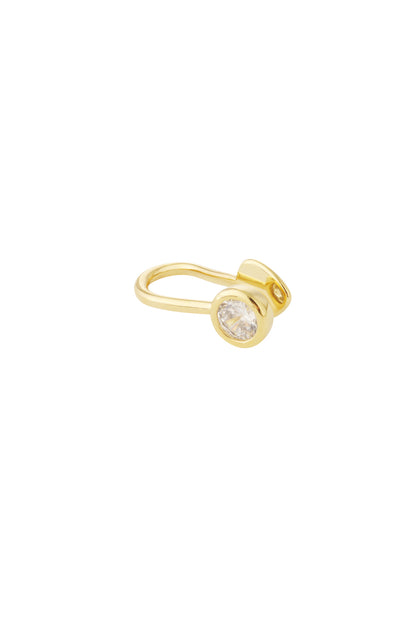 Damen Ear Cuff & Nasenmanschette Zirkon Exklusiv | Kupfer | Goldfarbe & Silberfarbe