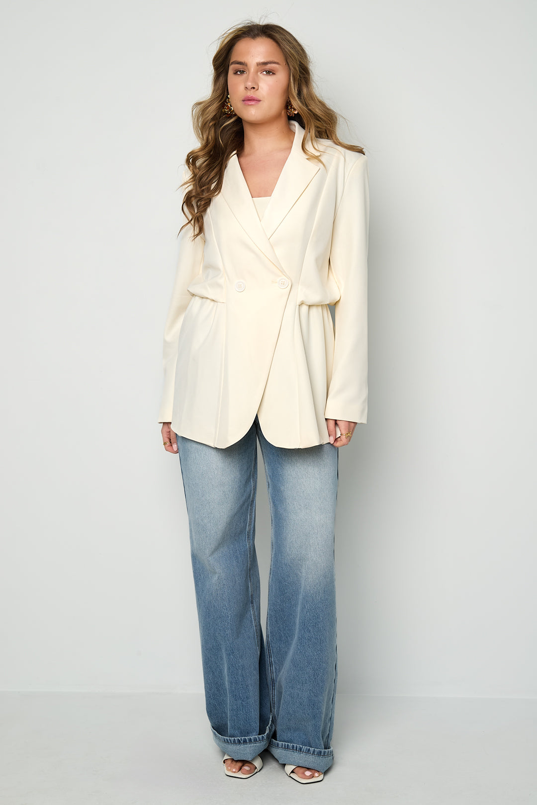 damen blazer maßgeschneidert | frühling sommer | creme