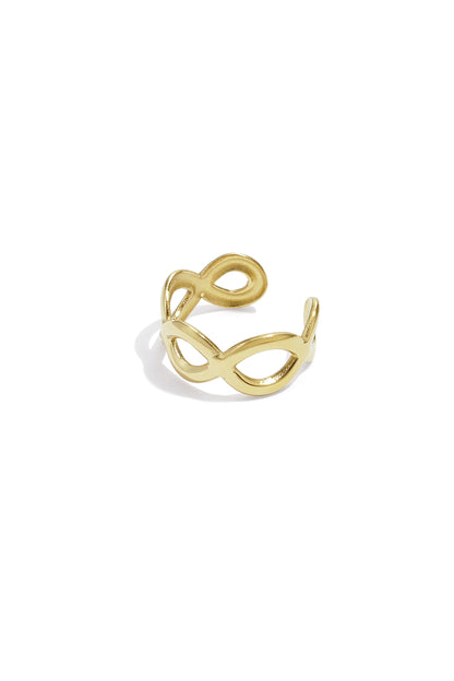 Damen Ohrmanschetten Kreis | Edelstahl | Goldfarbe