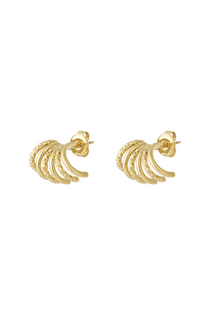 Damen Ohrstecker Geometrisch | Edelstahl | Goldfarbe